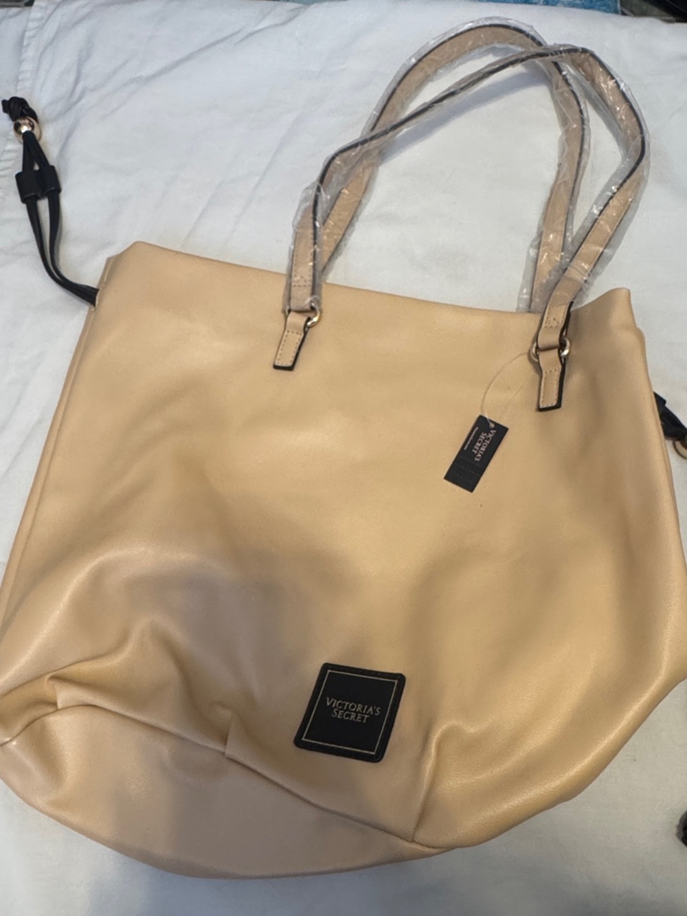 Victoria's Secret Cream Beige Tote with Dual Straps